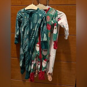 Little sleepies Christmas Pajamas Set - Green, Red, White